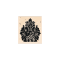 ANTIQUE-MATERIAL-FLOWER חותמת גומי על עץ פרח עתיק על בד של טים הולץ