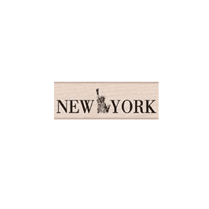 C4983 NEW YORK חותמת גומי על עץ ניו יורק