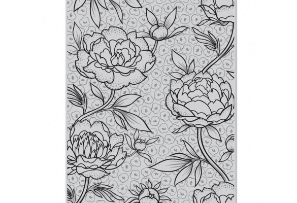 CG403 חותמת גומי רקע פרחים גדולים