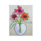 D3086 ANGELS IN A VASE חותמת גומי על עץ פרחים בארגטל