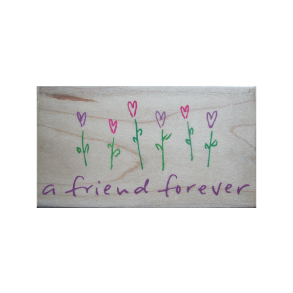 F3263 A FRIEND FOREVER חותמת גומי על עץ מלל חבר לתמיד