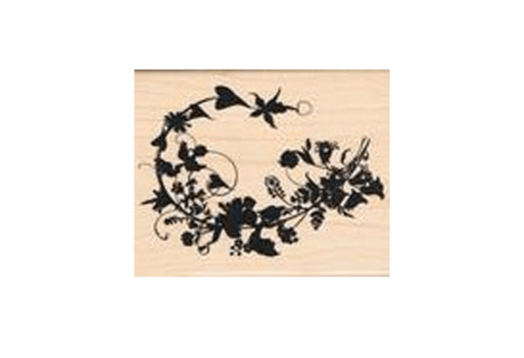 LEAVES-AND-HEARTS חותמת גומי על עץ עלים ולבבות של טים הולץ